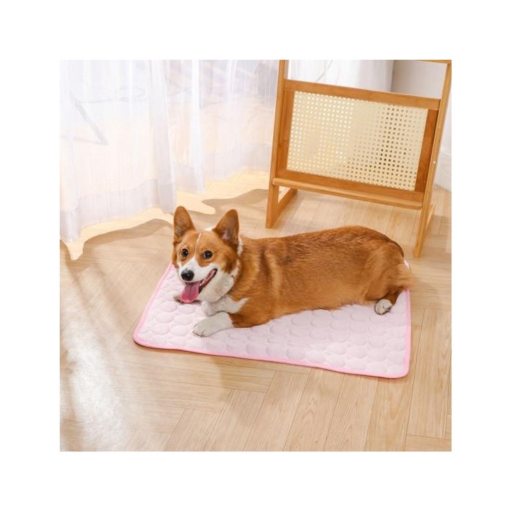 Kühlmatte für Haustiere, selbstkühlendes Kühlkissen aus Eisseide für Hunde, für Bett, Zwinger, Sofa, Autositz, Sommerkühlkiss