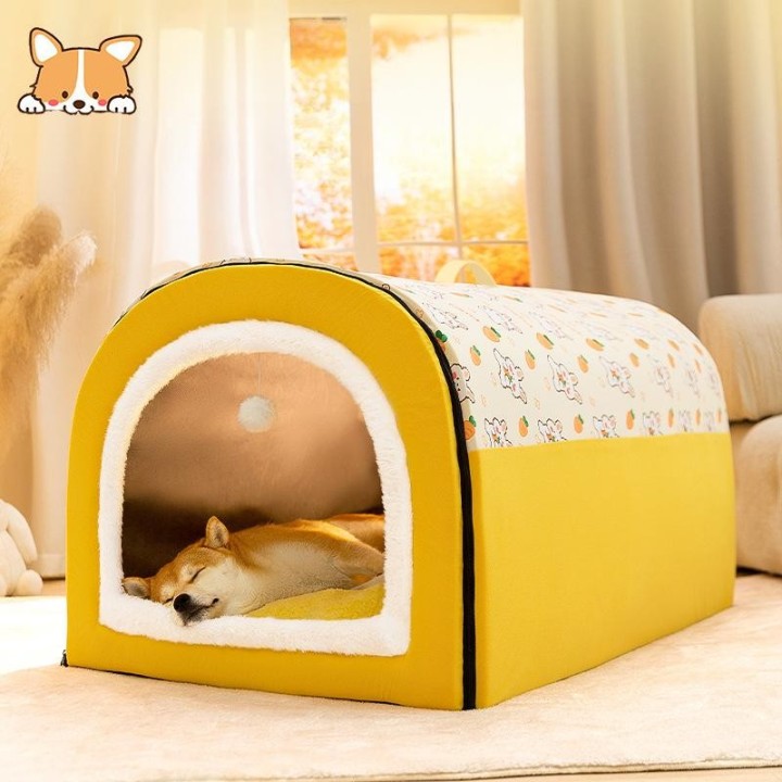 Neu Große Hund Haustier Gebogene Haus Zwinger Haustier Hund Herbst und Winter Große Gebogene Haus S