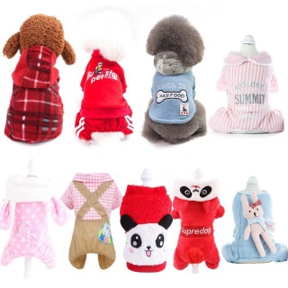 „T bietet eine Auswahl an plüschiger und dicker Herbst- und Winterbekleidung für kleine und mittelgroße Hunde.“ Couple Panda