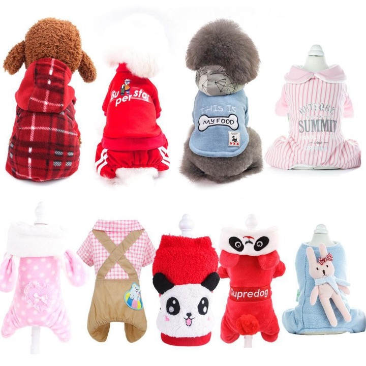 „T bietet eine Auswahl an plüschiger und dicker Herbst- und Winterbekleidung für kleine und mittelgroße Hunde.“ Couple Panda