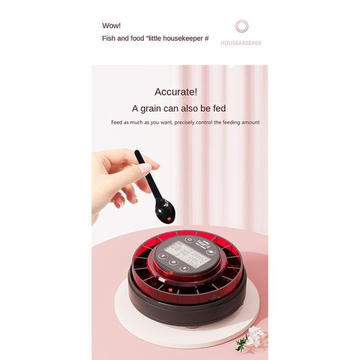 Automatischer Fischfutterspender für Aquarien, automatischer Futterspender mit Timer, wiederaufladbarer Timer-Futterspender m