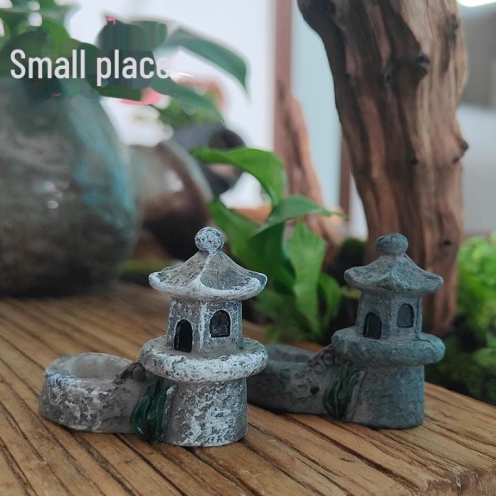 „Aquariummoos und Sukkulenten-Ornamente für selbst gestaltete Miniaturlandschaften“ pool tower dunkelgraue