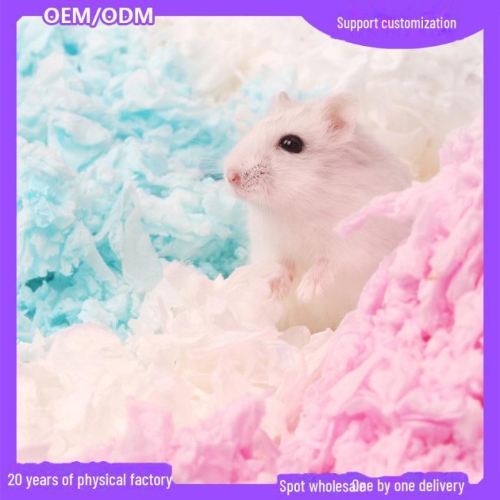 Golden Bear Farbige Baumwollstreu für kleine Haustiere – staubfrei, saugfähig, desodorierend und warm für den Winter paper co