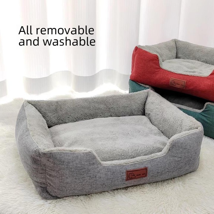 „Abnehmbare, waschbare Winterhundehütte und dicke Schlafmatte für kleine Rassen“