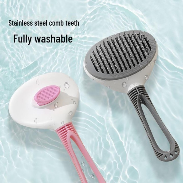 „Automatischer Tierhaar- und Knotenentfernungskamm für Katzen und Hunde“ Fine pin