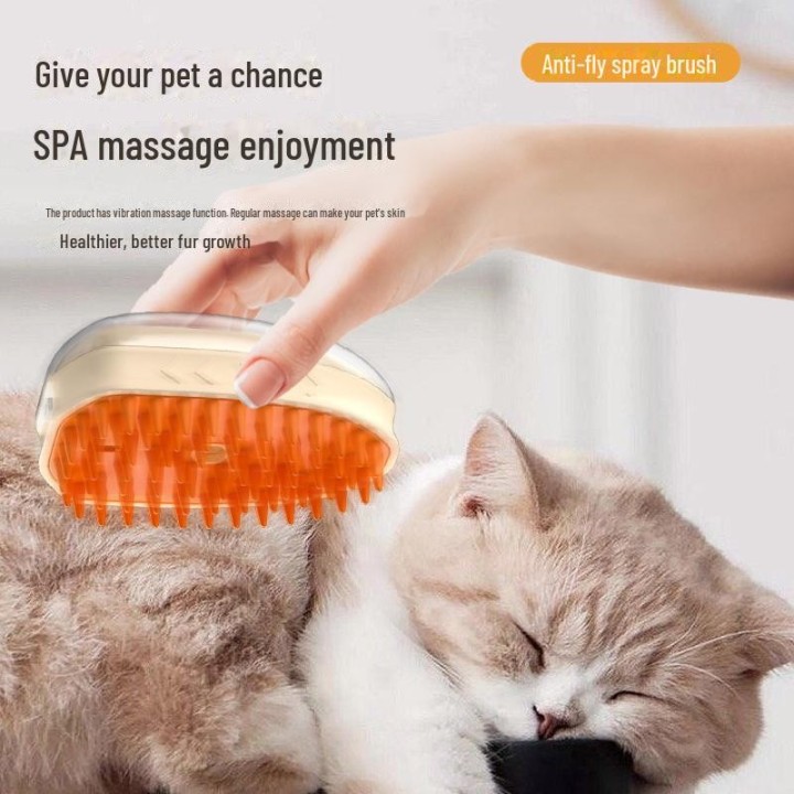 Haustierpflegespray und Massagekamm: Antistatisches Werkzeug für Katzen und Hunde, entfernt schwebende Haare vibration massag