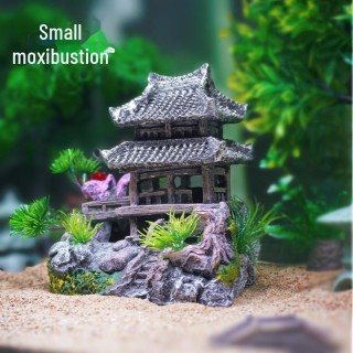 Retro Jiangnan Aquarium Dekoration: Yunhelou Cottage Steingarten Jiangnan House