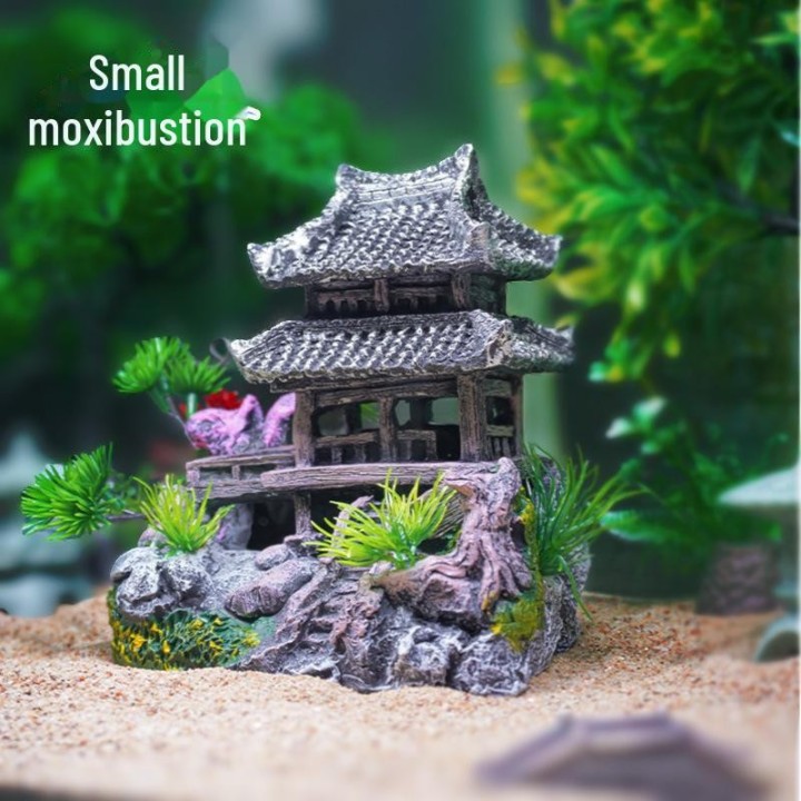 Retro Jiangnan Aquarium Dekoration: Yunhelou Cottage Steingarten Jiangnan House