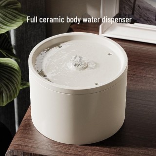 Keramik-Katzentrinkbrunnen mit geräuschlosem Umwälzfilter Pet Ceramic Water Dispenser