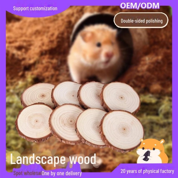 Hamsterkäfig aus Tannenholz, Landschaftsbau mit Kletterstufen, Stapeln und Zaunplattformspielzeug Thickness 1.5cm, Diameter 4