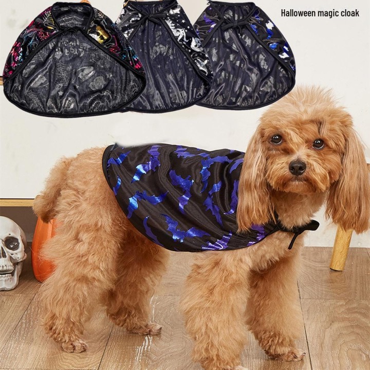 „Magischer Halloween-Umhang für kleine Hunde und Katzen – Teddypudel-Kostüm“ Bat Cape, One size 27*44
