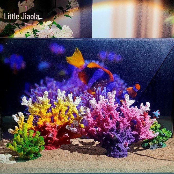 Buntes Korallenriff-Aquarium-Ornament: Zweige aus Kunstharzeisen als Dekoration für Meeresaquarien 1 piece