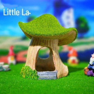 Aquariumdekoration aus Moospilzhaus – Aquariumornament für Fische, Garnelen oder Einsiedlerkrebse. Moss Mushroom House