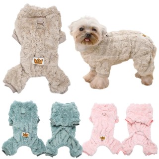 Winter-Hundeoverall, Welpenkleidung für kleine und mittelgroße Hunde, Katzen, weiches Fleece, Chihuahua, französische Bulldog