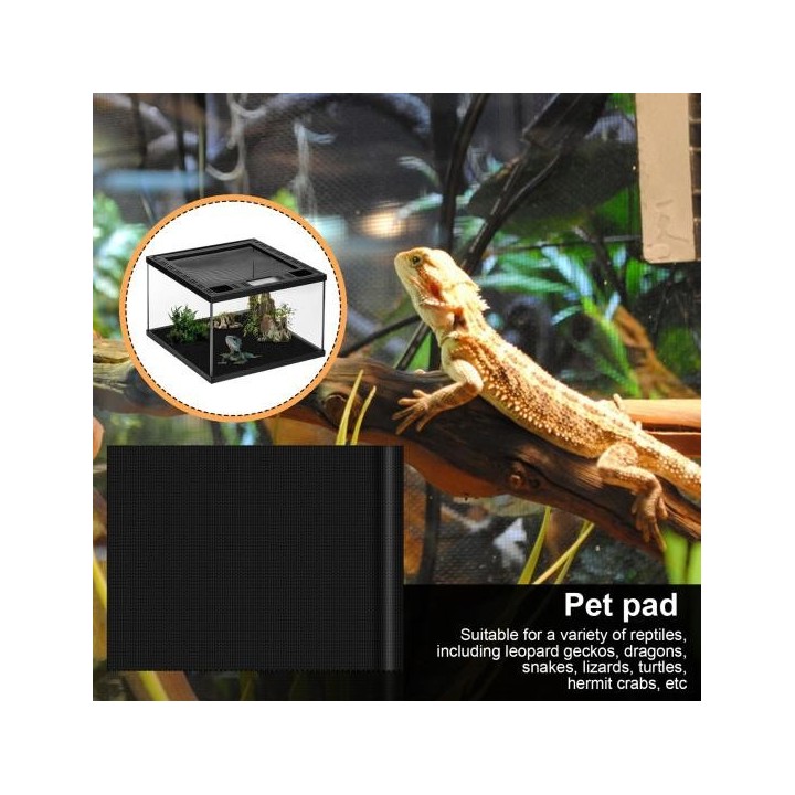 Reptilien-Teppichmatte, nicht klebender Einstreuteppich, Bartagamen-Tank-Zubehör, Reptilienmatte für Leopardgecko, Eidechse,