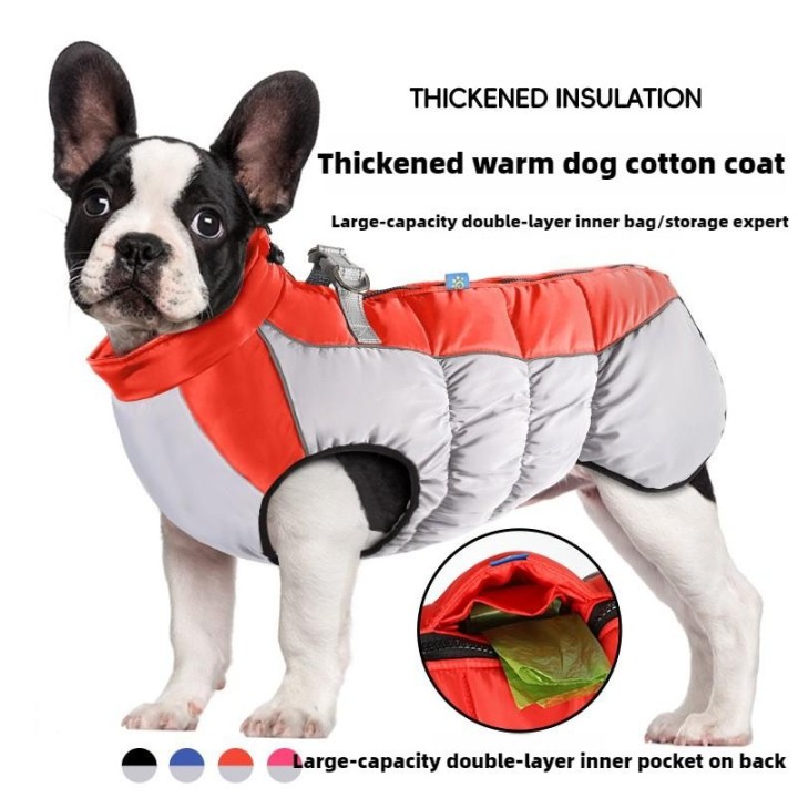 Neue Haustierkleidung Herbst und Winter warm mit Tasche Hundekleidung reflektierende wasserdichte Hundekleidung für mittelgro
