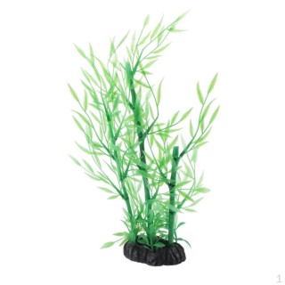 1x Aquarium Künstliche Bambus Pflanze Ornament Hideout für
