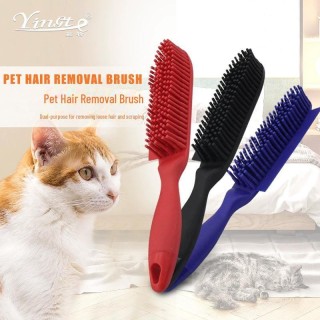 Tierhaarentfernungs- und Badebürste für Hunde - Sofa- und Kleidungsreiniger 92658 blau