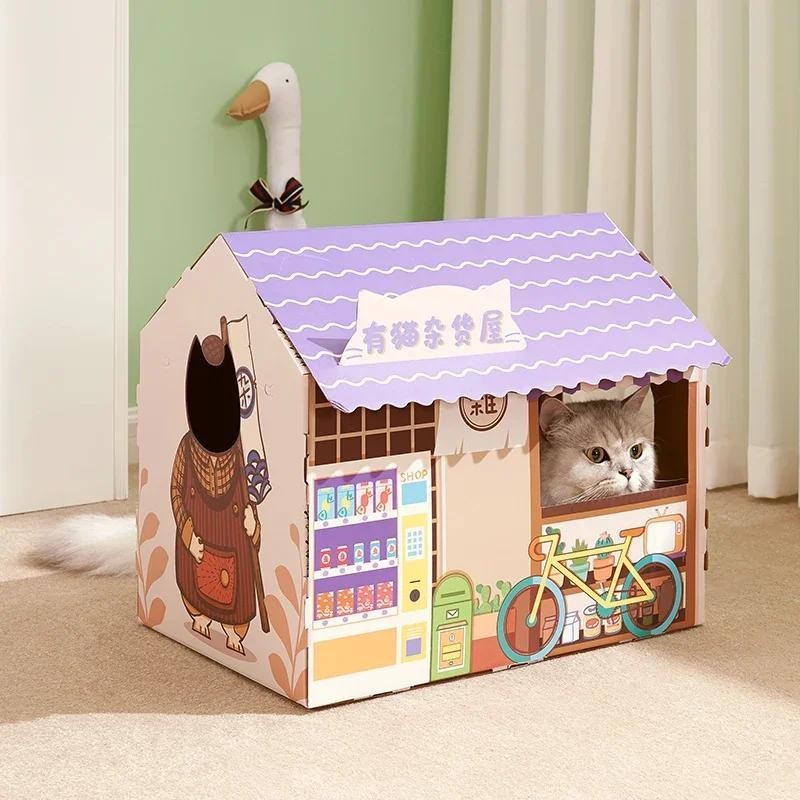 Hausspielzeug Kratzbrett Kartonschaber für Katzen, Katzentunnel, Katzentunnel, Kratzbrett,