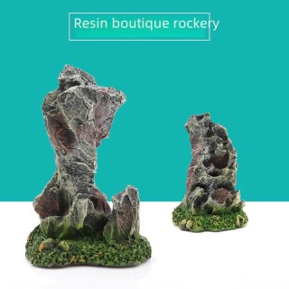 Neue Aquariumdekoration: Steinberg und Kristall aus Kunstharz für den Steingarten zur Landschaftsgestaltung von Aquarien. SR2