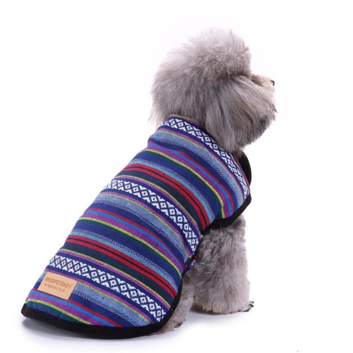 Wintermantel aus Baumwolle für große Hunde – Cross-Border Pet Windbreaker DZ190, XS blau