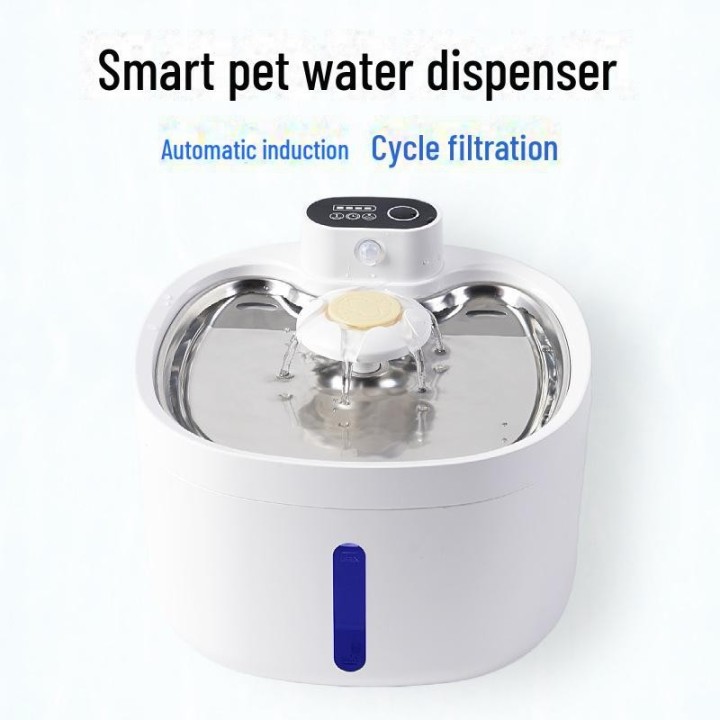 Intelligenter Induktionstrinkbrunnen für Haustiere mit waschbarem Filter, abnehmbares Design für Katzen und kleine Hunde DC02
