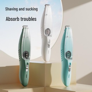 „Geräuscharmer Tierhaarrasierer mit eingebautem Staubsauger“