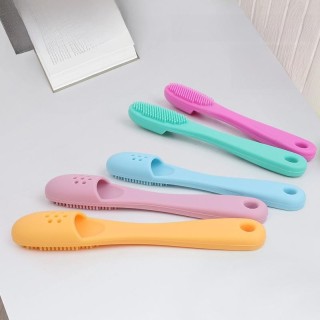 Fingerzahnbürste für Haustiere zur Reinigung von Karies bei Hunden Lemon rose rot