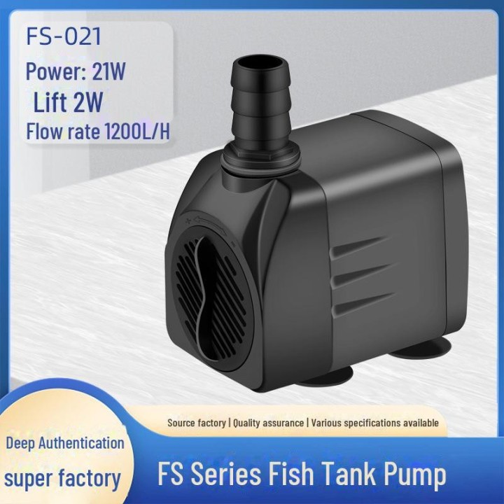 21 W ultraleise Wasserpumpe für Aquarien und Gärten mit einstellbarer Geschwindigkeit FS-021