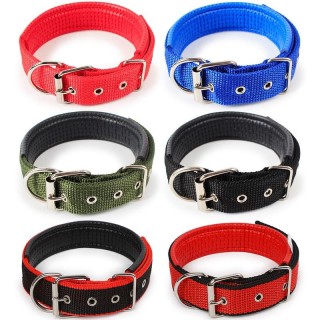 Bequemes, beliebtes Hundehalsband, verstellbar, solide, für Haustiere, hochwertiges Hundehalsband in Übergröße, 4 Farben, Nyl