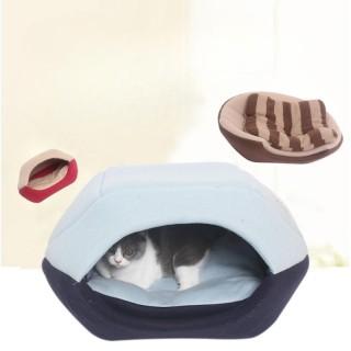 Vier-Jahreszeiten-Hundezwinger, Jurte, Katzenhaus, Katzennest, offener, warmer Winter-Katzenschlafsack, Haustiernest, Villa-N