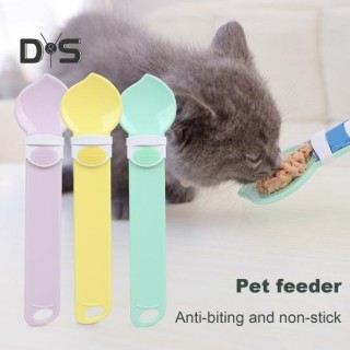 Katzenstreifen-Futterspender, Nassfutter-Fütterungslöffel, Katzenstreifen-Quetschlöffel, Haustier-Snack-Futterspender, Zubehö