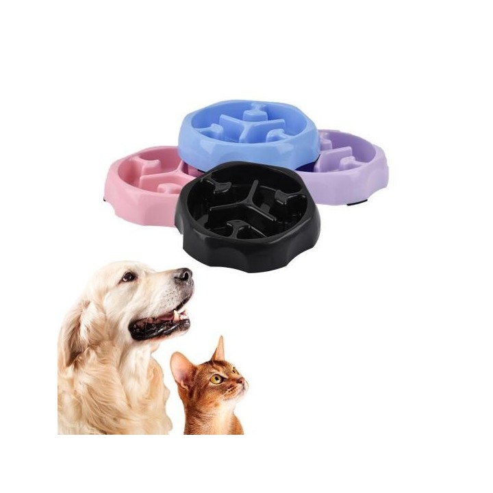 Langsamer Futternapf für Hunde großer Rassen, effektiv verlangsamtes Fressen, runde Form, auslaufsicherer Futternapf für Haus