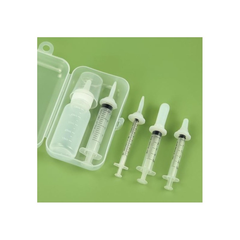 1 Set Pet Feeder Praktische Pet Skala Messung Milch Feeder Welpen Kätzchen weiß