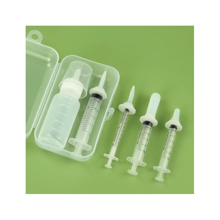 1 Set Pet Feeder Praktische Pet Skala Messung Milch Feeder Welpen Kätzchen weiß