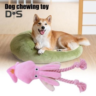 Hundespielzeug aus Plüsch mit Gesang, Oktopus-Form, Kauspielzeug für Haustiere, Zahnreinigungsspielzeug, interaktives Hundesp