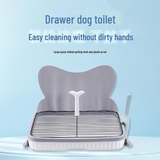 Spritzschutz-Hundetoilette: Leicht zu reinigendes Wal-Design für kleine/mittelgroße Hunde 18mm blau