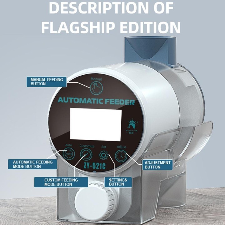 Automatischer Fischfutterspender, elektrischer Fischfutterspender mit Timer, unterstützt den automatischen manuellen Modus fü