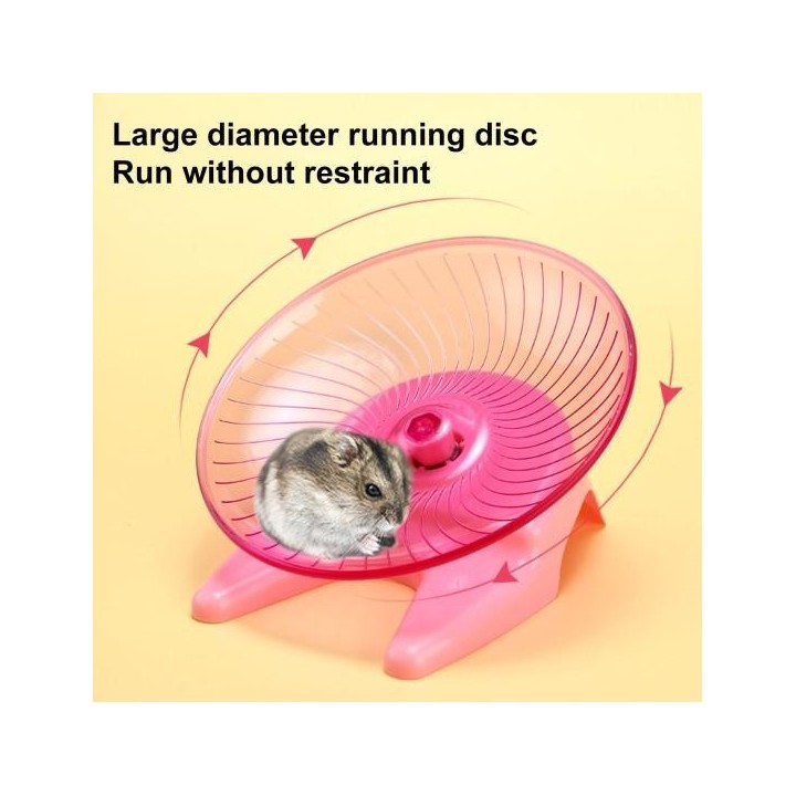 Laufrad für Hamster, leichtgängig, rotierend, für Hamster, fliegende Untertasse, Rad mit Stahlachse, Rennmäuse, Mäuse, Igel,