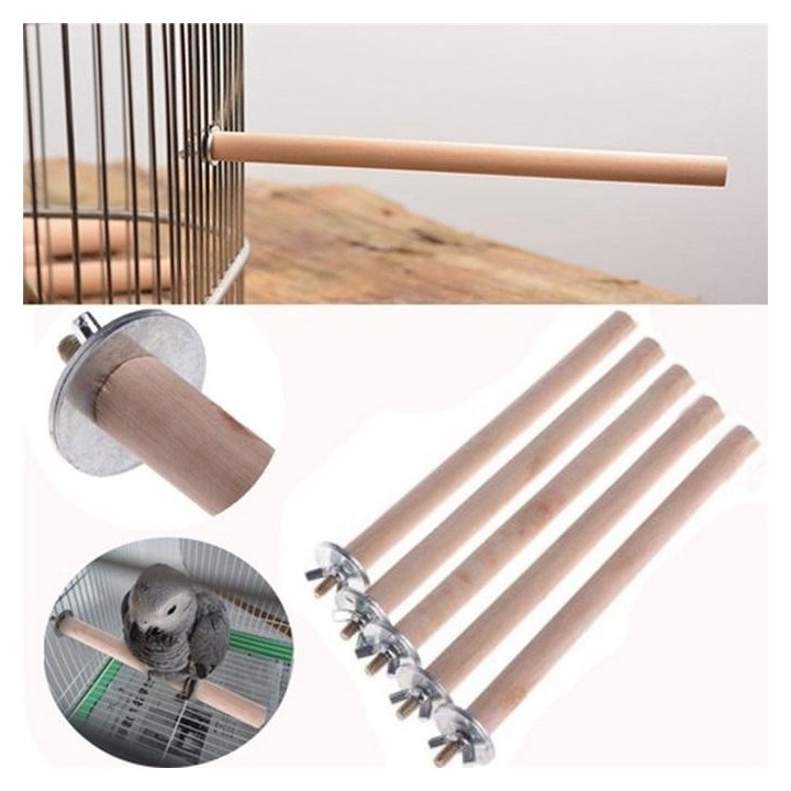 Papageien-Vogelkäfig-Zweig-Barsch-Massivholz-Stehstange-Schleifklaue-Mundstab