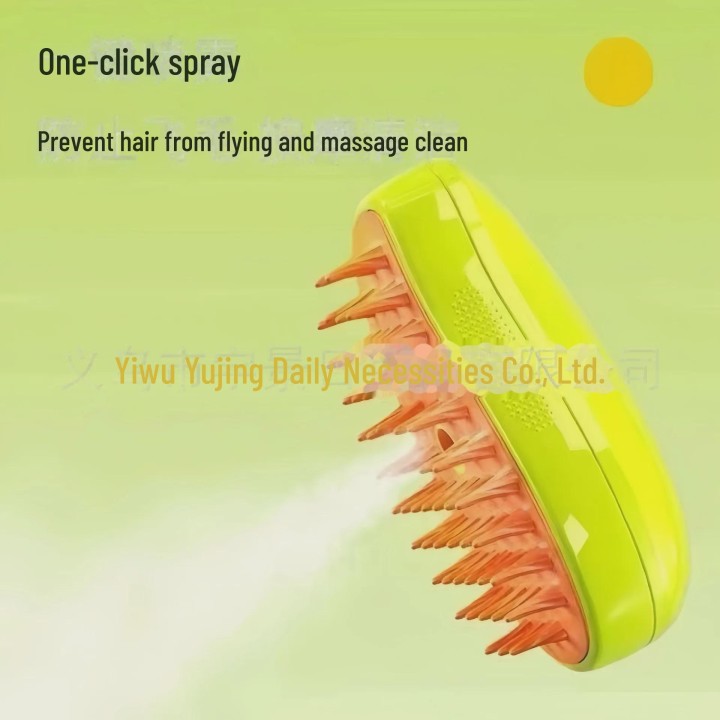 Elektrischer Massage- und Sprühkamm für Haustiere für Katzen und Hunde – sanft zur Haut, entfernt lose Haare, Ein-Klick-Sprüh