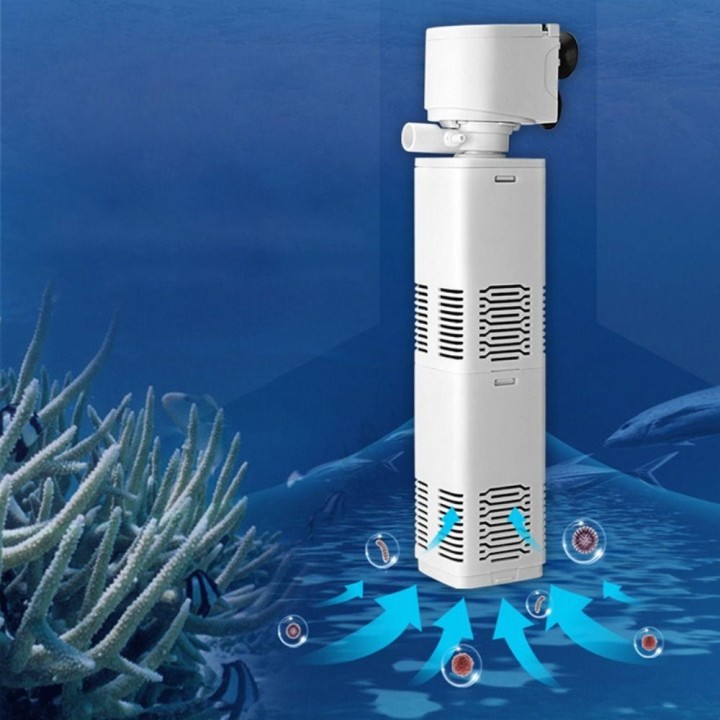 Wandhalterung für Aquarium-Innenfilter, geräuschlose Sauerstoff-Luftpumpe, Aquariumfilter für Aquarien 3.5W