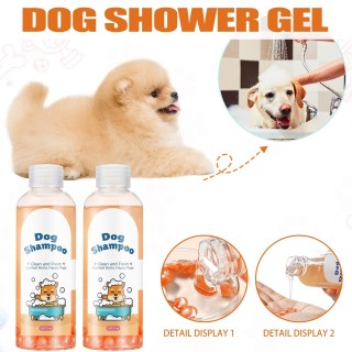Haustiershampoo, parfümiertes Hundeshampoo und Haarwaschmittel zur Befeuchtung und Reinigung von Tierhaaren, 150 ml orange