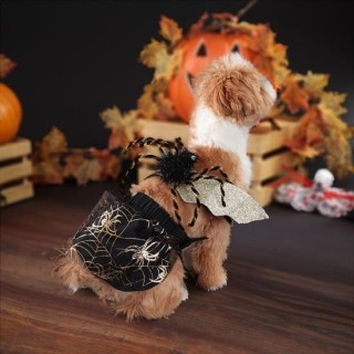 Hunde-Halloween-Kostüm, Haustier-Kleidung, Spinnenform, lustiger Welpenanzug, Haustier-Cosplay-Outfit, Party, Weihnachtsbekle