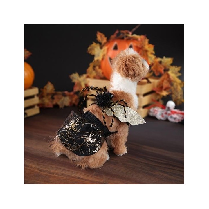 Hunde-Halloween-Kostüm, Haustier-Kleidung, Spinnenform, lustiger Welpenanzug, Haustier-Cosplay-Outfit, Party, Weihnachtsbekle