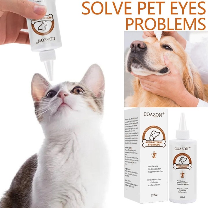 237ml Hundekatze Konjunktivitis Augentropfen Sichere und sanfte Haustier Augentropfen für Reisen Strandausflüge Camping One S