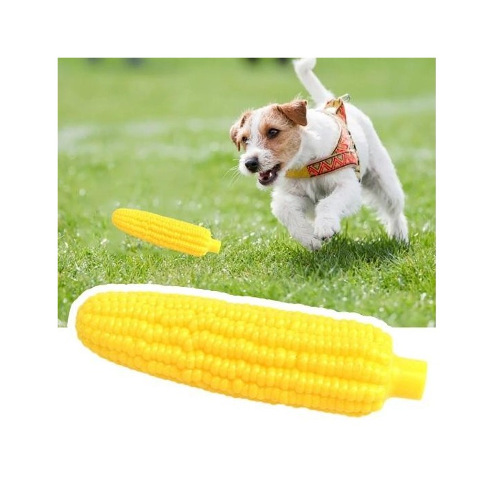 Weiche Maisform Hund Quietschspielzeug Zähneknirschen Haustier Kauspielzeug Interaktives Spielen