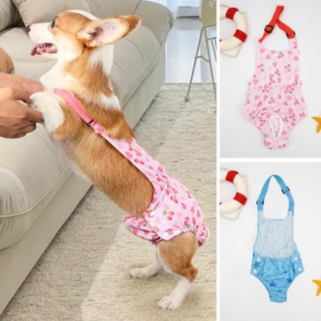 Menstruationshosen für weibliche Hunde mit Hosenträgern, Windeln für Haustierperioden, wiederverwendbare Hygienehöschen für H