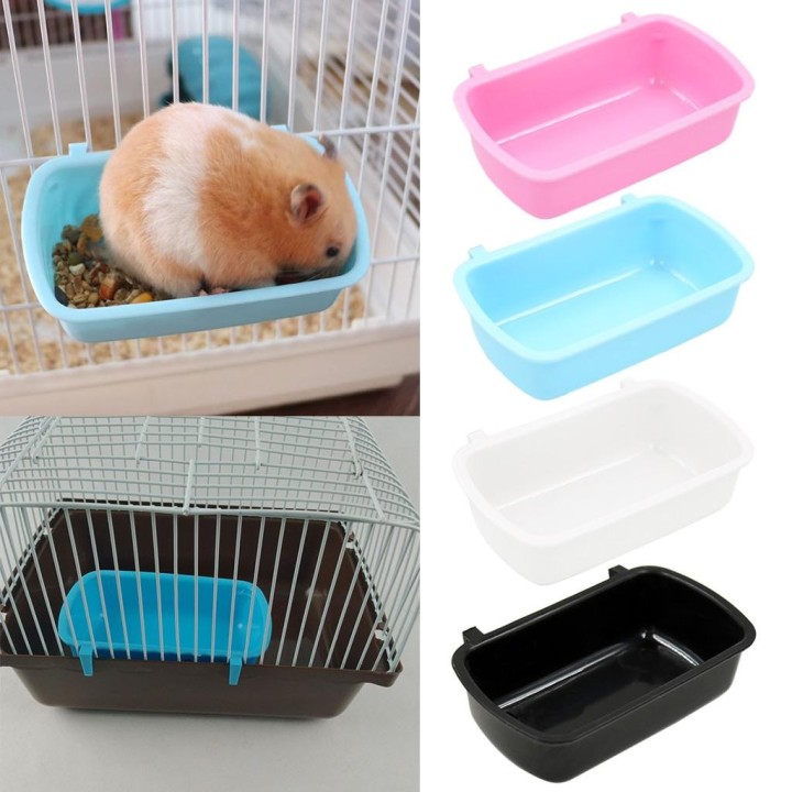 Kunststoff-Futternapf für Hamster, Tiernahrung, Wasser, Futternapf mit Haken, Getränkehalter für Haustierkäfig, für Chinchill
