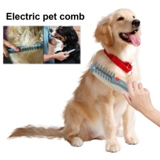 Elektrischer Fellpflegekamm für Haustiere, Hundehaarschneider, Enthaarungsbürste, Tierhaarknotenentferner für lang- und kurzh